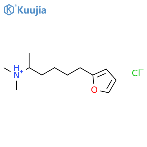 6-(furan-2-yl)-N,N-dimethylhexan-2-aminium chloride structure