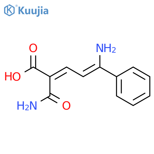 2,4-Pentadienoic acid, 5-amino-2-(aminocarbonyl)-5-phenyl- structure