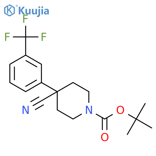 1-Boc-4-cyano-4-(3-trifluoromethylphenyl)-piperidine structure