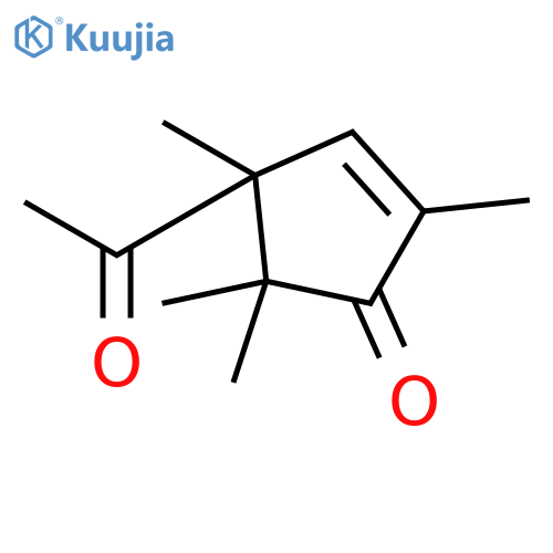 2-Cyclopenten-1-one, 4-acetyl-2,4,5,5-tetramethyl- structure