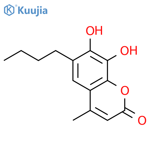 2H-1-Benzopyran-2-one,6-butyl-7,8-dihydroxy-4-methyl- structure