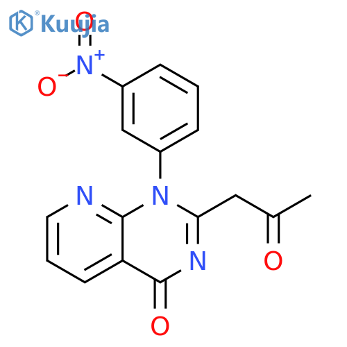 Pyrido[2,3-d]pyrimidin-4(1H)-one, 1-(3-nitrophenyl)-2-(2-oxopropyl)- structure