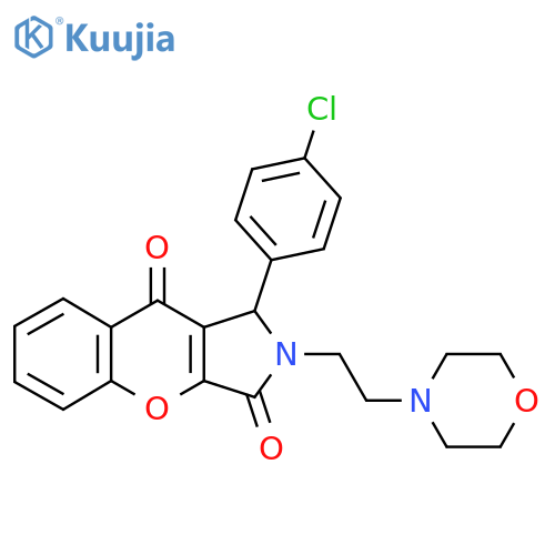 1-(4-chlorophenyl)-2-2-(morpholin-4-yl)ethyl-1H,2H,3H,9H-chromeno2,3-cpyrrole-3,9-dione structure