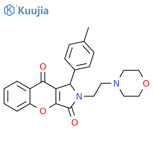 1-(4-methylphenyl)-2-2-(morpholin-4-yl)ethyl-1H,2H,3H,9H-chromeno2,3-cpyrrole-3,9-dione structure