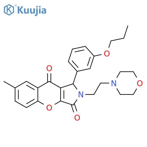 7-methyl-2-2-(morpholin-4-yl)ethyl-1-(3-propoxyphenyl)-1H,2H,3H,9H-chromeno2,3-cpyrrole-3,9-dione structure