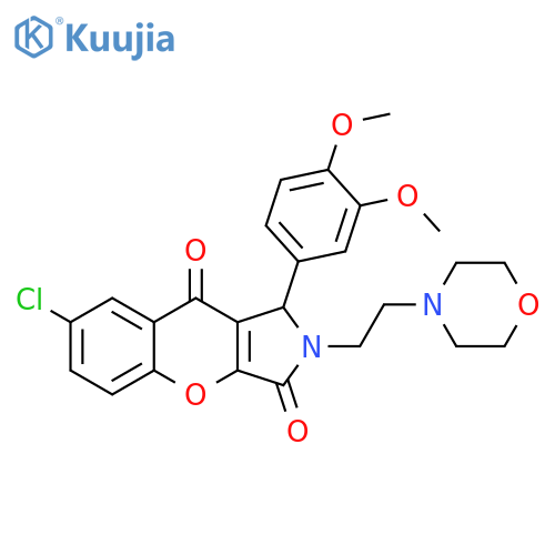 7-chloro-1-(3,4-dimethoxyphenyl)-2-2-(morpholin-4-yl)ethyl-1H,2H,3H,9H-chromeno2,3-cpyrrole-3,9-dione structure