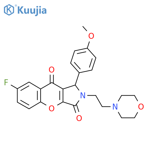 7-fluoro-1-(4-methoxyphenyl)-2-2-(morpholin-4-yl)ethyl-1H,2H,3H,9H-chromeno2,3-cpyrrole-3,9-dione structure