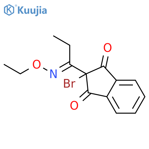 1H-Indene-1,3(2H)-dione, 2-bromo-2-[1-(ethoxyimino)propyl]- structure