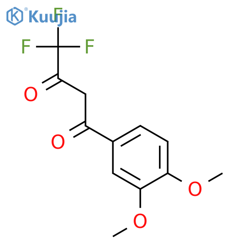 1-(3,4-Dimethoxyphenyl)-4,4,4-trifluorobutane-1,3-dione structure