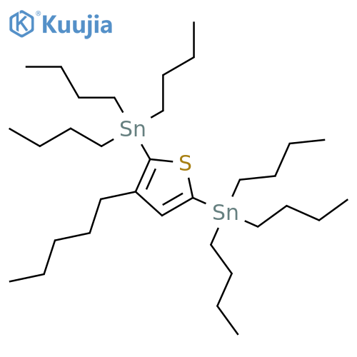 Stannane, (3-pentyl-2,5-thiophenediyl)bis[tributyl- structure