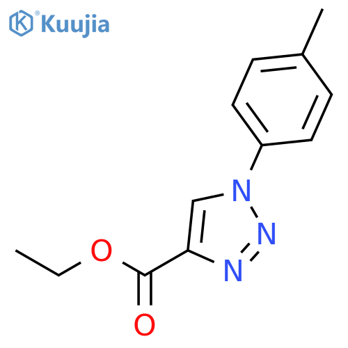 1H-1,2,3-Triazole-4-carboxylic acid, 1-(4-methylphenyl)-, ethyl ester structure