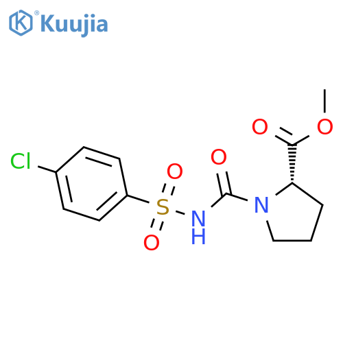 L-PROLINE, 1-[[[(4-CHLOROPHENYL)SULFONYL]AMINO]CARBONYL]-, METHYL ESTER structure