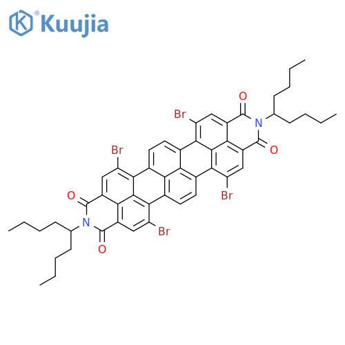 BENZO[13,14]PENTAPHENO[3,4,5-DEF:10,9,8-D'E'F']DIISOQUINOLINE-1,3,10,12(2H,11H)-TETRONE, 5,8,14,17-TETRABROMO-2,11-BIS(1-BUTYLPENTYL)- structure