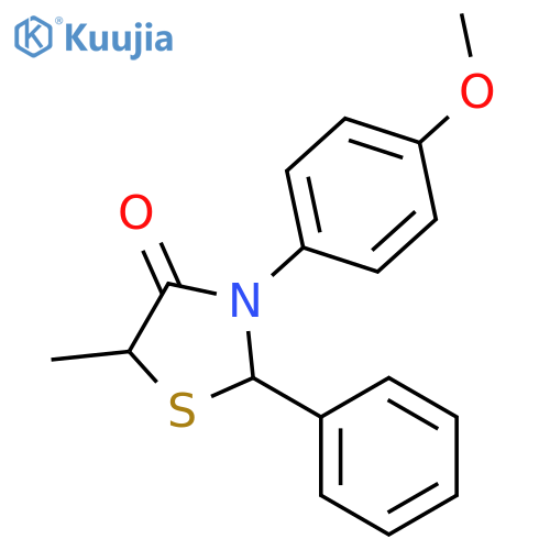 4-Thiazolidinone, 3-(4-methoxyphenyl)-5-methyl-2-phenyl- structure