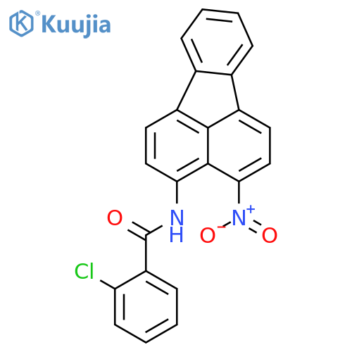 Benzamide, 2-chloro-N-(4-nitro-3-fluoranthenyl)- structure