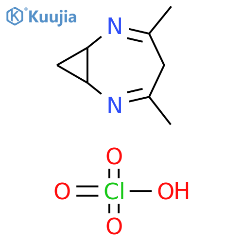 2,6-Diazabicyclo[5.1.0]octa-2,5-diene, 3,5-dimethyl-, diperchlorate structure