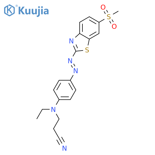 3-[ethyl[4-[[6-(methylsulphonyl)benzothiazol-2-yl]azo]phenyl]amino]propiononitrile structure