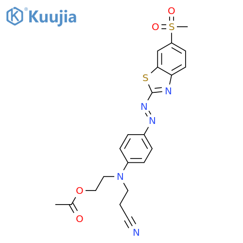 2-[(2-cyanoethyl)[4-[[6-(methylsulphonyl)benzothiazol-2-yl]azo]phenyl]amino]ethyl acetate structure