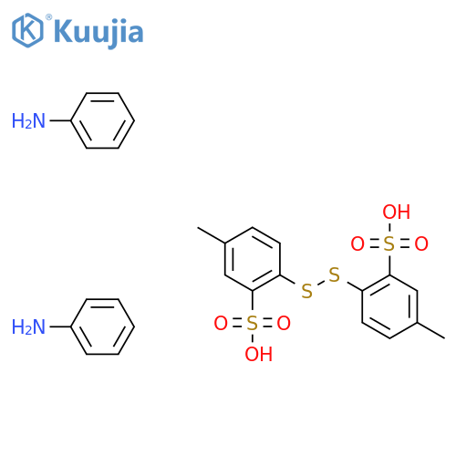2,2'-disulfanediylbis(5-methylbenzenesulfonic acid) - aniline (1:2) structure