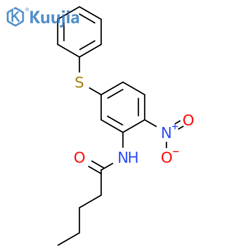 PENTANAMIDE, N-[2-NITRO-5-(PHENYLTHIO)PHENYL]- structure