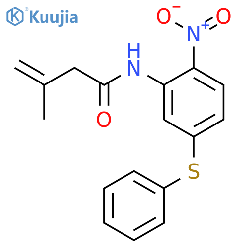 3-BUTENAMIDE, 3-METHYL-N-[2-NITRO-5-(PHENYLTHIO)PHENYL]- structure