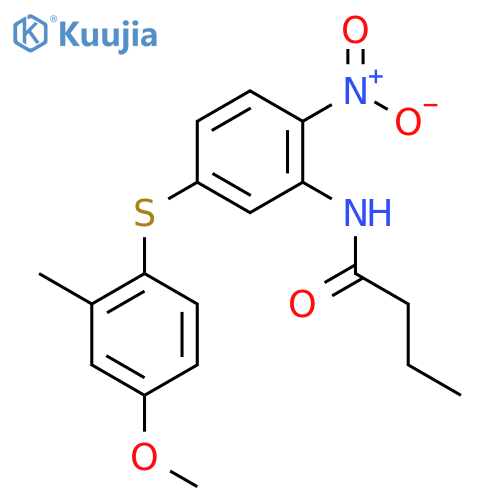 Butanamide, N-[5-[(4-methoxy-2-methylphenyl)thio]-2-nitrophenyl]- structure