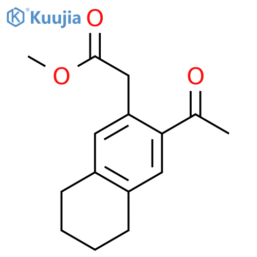 2-NAPHTHALENEACETIC ACID, 3-ACETYL-5,6,7,8-TETRAHYDRO-, METHYL ESTER structure
