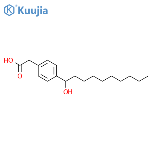 BENZENEACETIC ACID, 4-(1-HYDROXYDECYL)- structure