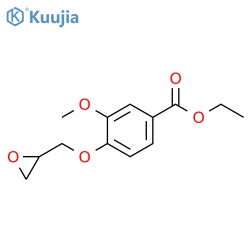 Benzoic acid, 3-methoxy-4-(oxiranylmethoxy)-, ethyl ester structure