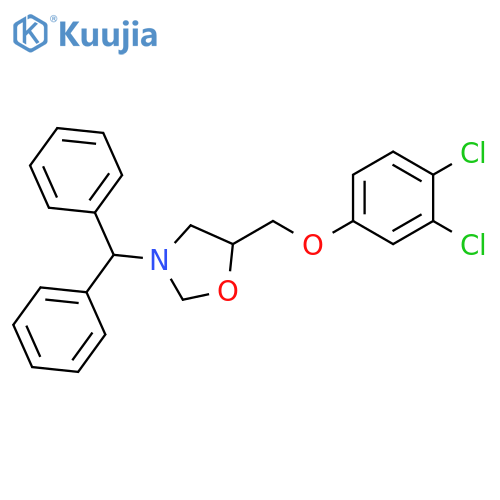 Oxazolidine, 5-[(3,4-dichlorophenoxy)methyl]-3-(diphenylmethyl)- structure