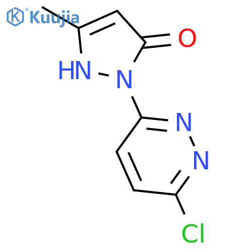 2-(6-chloro-pyridazin-3-yl)-5-methyl-1,2-dihydro-pyrazol-3-one structure