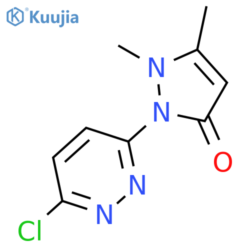 3H-Pyrazol-3-one, 2-(6-chloro-3-pyridazinyl)-1,2-dihydro-1,5-dimethyl- structure