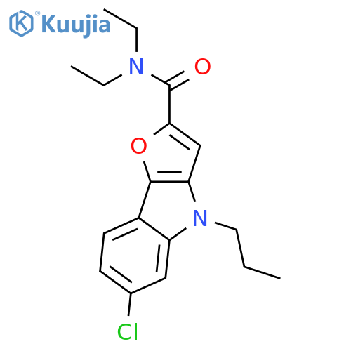 4H-FURO[3,2-B]INDOLE-2-CARBOXAMIDE, 6-CHLORO-N,N-DIETHYL-4-PROPYL- structure