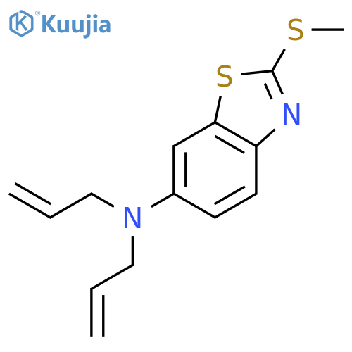 6-Benzothiazolamine, 2-(methylthio)-N,N-di-2-propenyl- structure