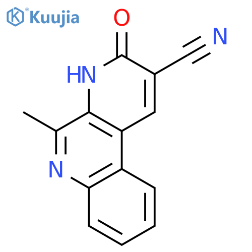 BENZO[F][1,7]NAPHTHYRIDINE-2-CARBONITRILE, 3,4-DIHYDRO-5-METHYL-3-OXO- structure