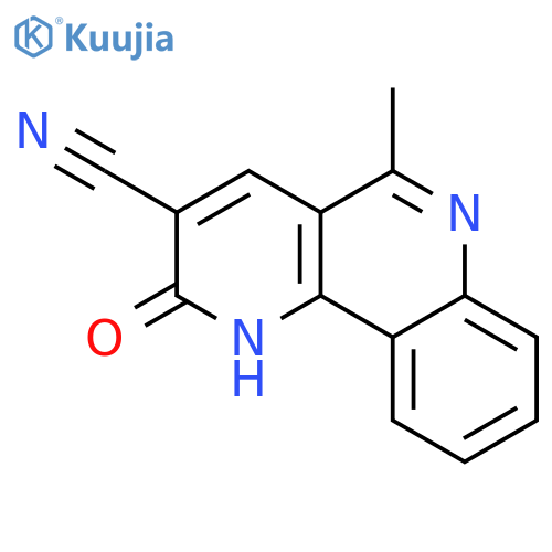BENZO[H]-1,6-NAPHTHYRIDINE-3-CARBONITRILE, 1,2-DIHYDRO-5-METHYL-2-OXO- structure