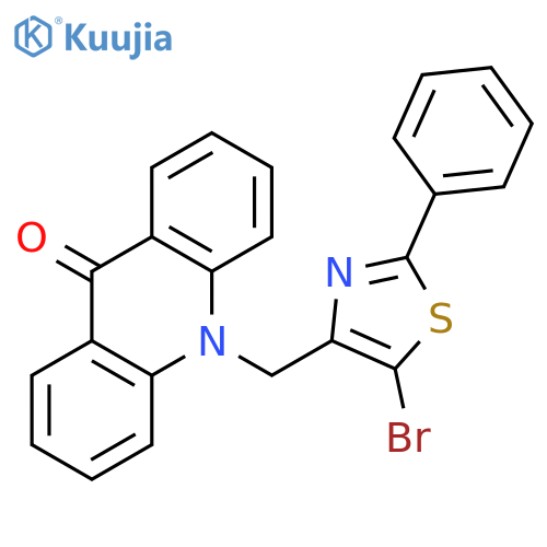 9(10H)-ACRIDINONE, 10-[(5-BROMO-2-PHENYL-4-THIAZOLYL)METHYL]- structure