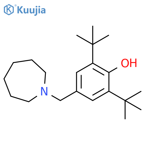 Phenol,2,6-bis(1,1-dimethylethyl)-4-[(hexahydro-1H-azepin-1-yl)methyl]- structure