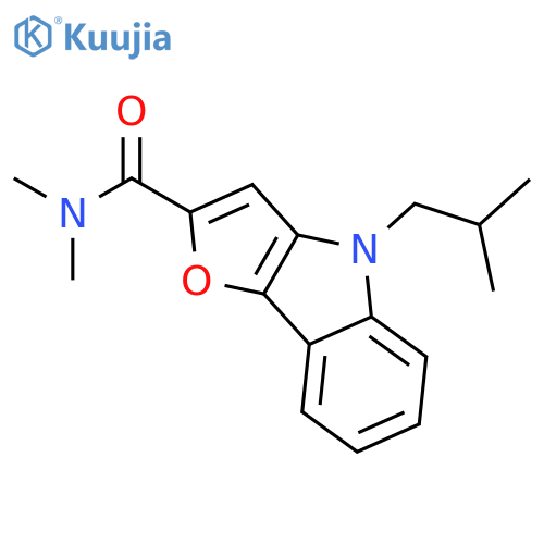 N,N-Dimethyl-4-(2-methylpropyl)-4H-furo[3,2-B]indole-2-carboxamide structure
