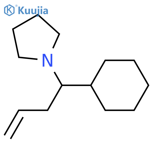 PYRROLIDINE, 1-(1-CYCLOHEXYL-3-BUTENYL)- structure