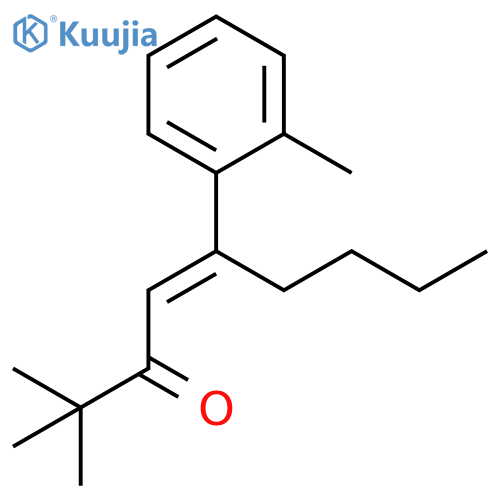 4-Nonen-3-one, 2,2-dimethyl-5-(2-methylphenyl)-, (E)- structure