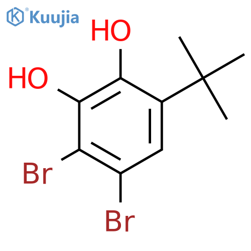 3,4-Dibromo-6-tert-butylbenzene-1,2-diol structure