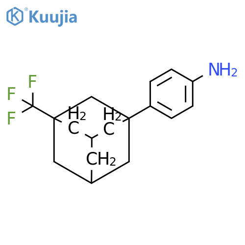 BENZENAMINE, 4-[3-(TRIFLUOROMETHYL)TRICYCLO[3.3.1.13,7]DEC-1-YL]- structure