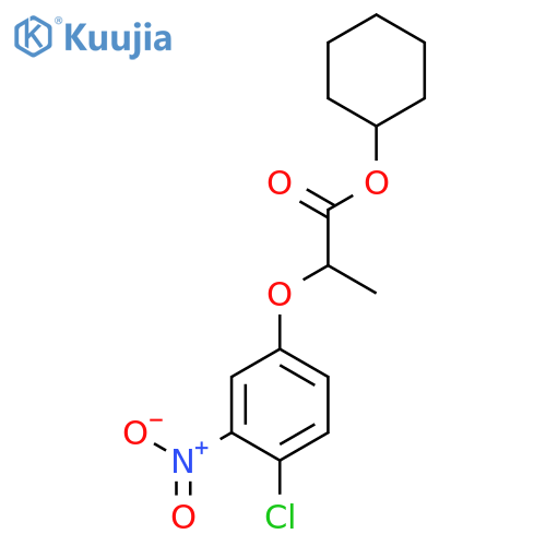 PROPANOIC ACID, 2-(4-CHLORO-3-NITROPHENOXY)-, CYCLOHEXYL ESTER structure