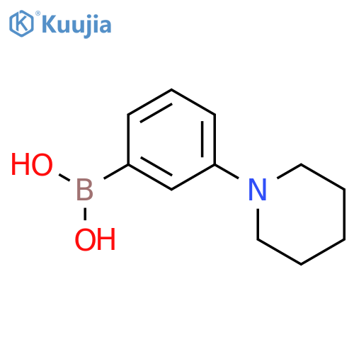 (3-(Piperidin-1-yl)phenyl)boronic acid structure