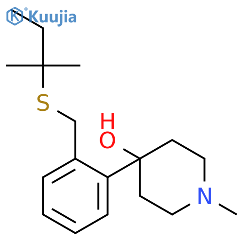 4-PIPERIDINOL, 4-[2-[[(1,1-DIMETHYLPROPYL)THIO]METHYL]PHENYL]-1-METHYL- structure
