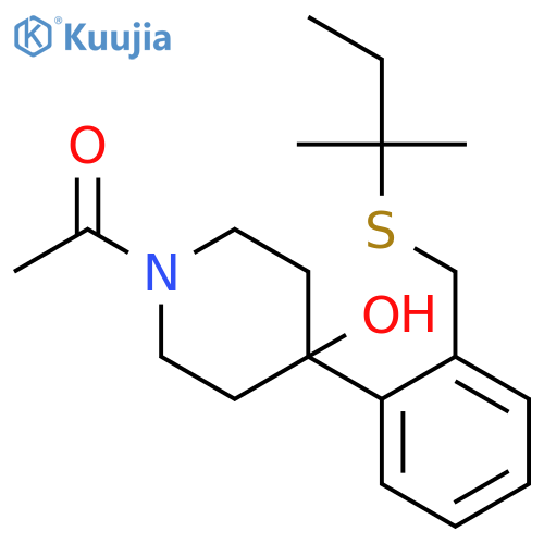 4-PIPERIDINOL, 1-ACETYL-4-[2-[[(1,1-DIMETHYLPROPYL)THIO]METHYL]PHENYL]- structure