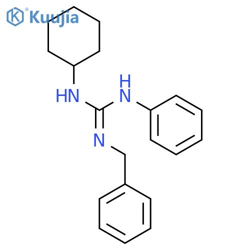 GUANIDINE, N-CYCLOHEXYL-N'-PHENYL-N''-(PHENYLMETHYL)- structure