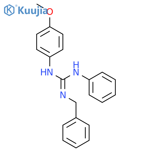 GUANIDINE, N-(4-METHOXYPHENYL)-N'-PHENYL-N''-(PHENYLMETHYL)- structure