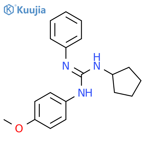 Guanidine, N-cyclopentyl-N'-(4-methoxyphenyl)-N''-phenyl- structure